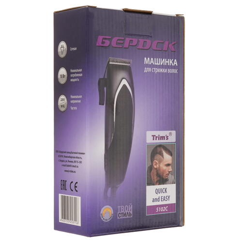 Купить Машинка для стрижки Trim's Бердск 5102С черный  5352561. Характеристики, отзывы и цены в Донецке
