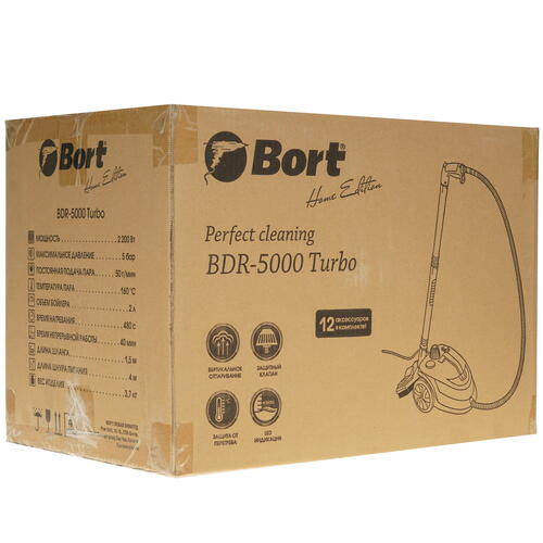 Купить Пароочиститель Bort BDR-5000 Turbo белый  5353097. Характеристики, отзывы и цены в Донецке