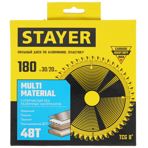 Купить Диск пильный STAYER 3685-180-30-48  9107139. Характеристики, отзывы и цены в Донецке