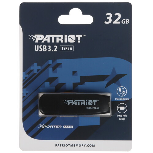 Купить Память USB Flash 32 ГБ Patriot Xporter CORE [PSF32GXRB3U]  5607015. Характеристики, отзывы и цены в Донецке