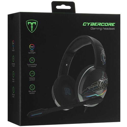 Купить Проводные наушники Tline CyberCore черный 2025  5616137. Характеристики, отзывы и цены в Донецке