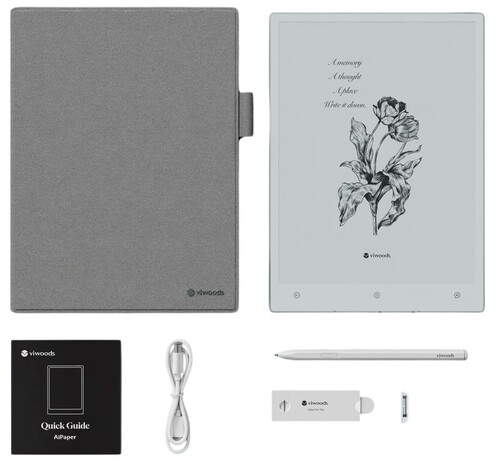 Купить 10.65" Электронная книга Viwoods AiPaper серый + чехол  5635017. Характеристики, отзывы и цены в Донецке