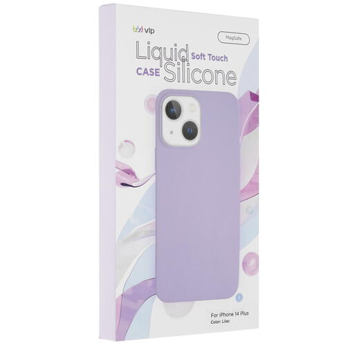 Купить Накладка  VLP Liquid Silicone Case для Apple iPhone 14 Plus сиреневый  5069637. Характеристики, отзывы и цены в Донецке