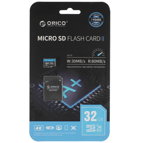 Купить Карта памяти ORICO microSDHC 32 ГБ [ORICO-MSQ1-32GB-BP]  5614234. Характеристики, отзывы и цены в Донецке