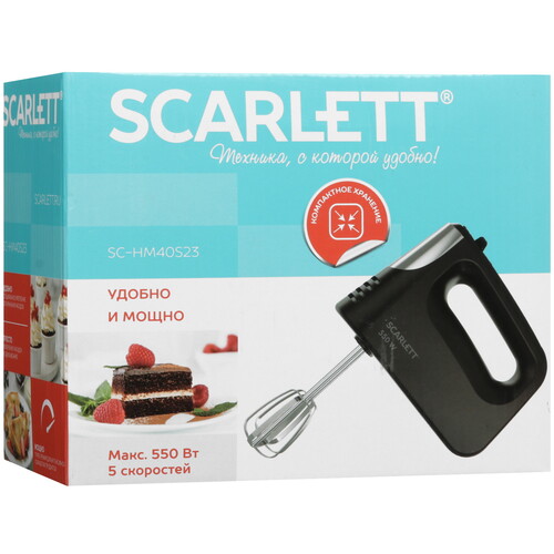 Купить Миксер Scarlett SC-HM40S23 черный  9115426. Характеристики, отзывы и цены в Донецке