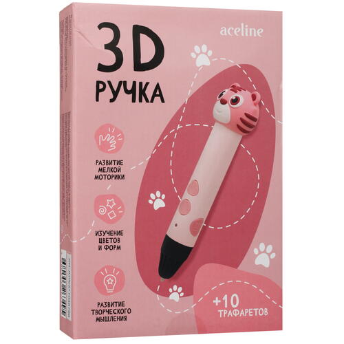 Купить Набор для творчества с 3D-ручкой Aceline P11 Tiger  розовый  5403476. Характеристики, отзывы и цены в Донецке