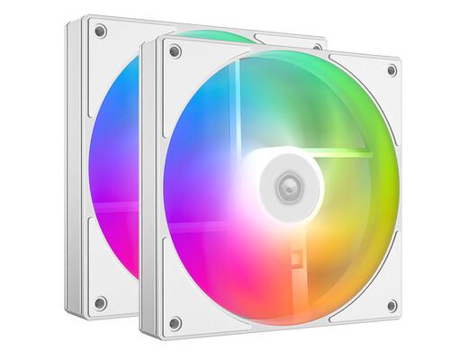 Купить Комплект вентиляторов ID-Cooling AS-140-ARGB-W DUET  белый  5619555. Характеристики, отзывы и цены в Донецке