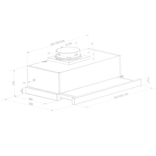 Купить Вытяжка телескопическая MAUNFELD VS FAST 50 белый/белый  8154895. Характеристики, отзывы и цены в Донецке
