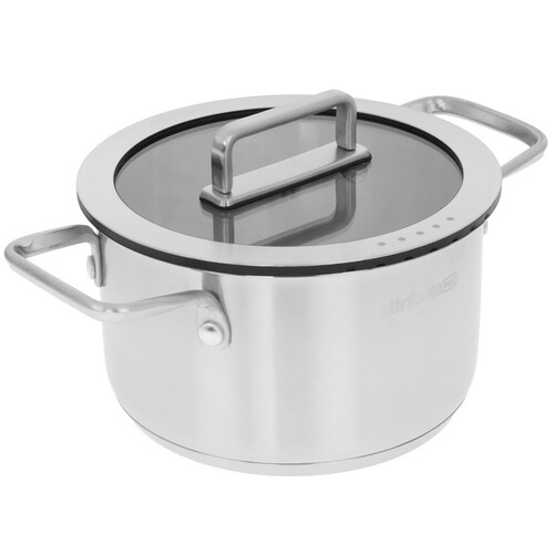 Купить Кастрюля Attribute ARGENTO 2.5 л 18 см серый  9210970. Характеристики, отзывы и цены в Донецке