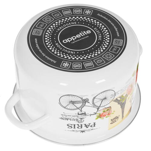 Купить Кастрюля ТМ Appetite Париж 1RD201М 4 л 20 см белый  5401173. Характеристики, отзывы и цены в Донецке