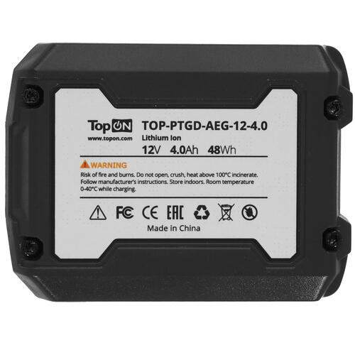 Купить Аккумулятор TopON TOP-PTGD-AEG-12-4.0  9002638. Характеристики, отзывы и цены в Донецке