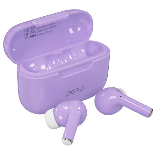 Купить Наушники TWS PERO TWS06 COMFORT фиолетовый  5483422. Характеристики, отзывы и цены в Донецке