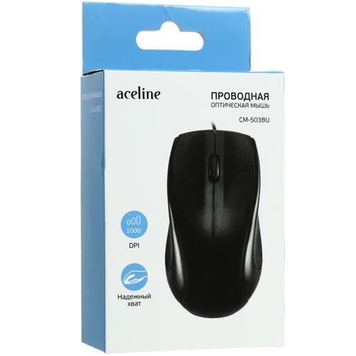 Купить Мышь проводная Aceline CM-503BU  черный  4796731. Характеристики, отзывы и цены в Донецке