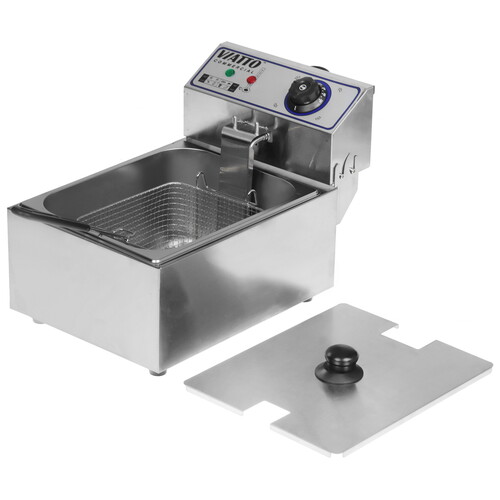 Купить Фритюрница VIATTO EF‑6L серебристый  9909638. Характеристики, отзывы и цены в Донецке