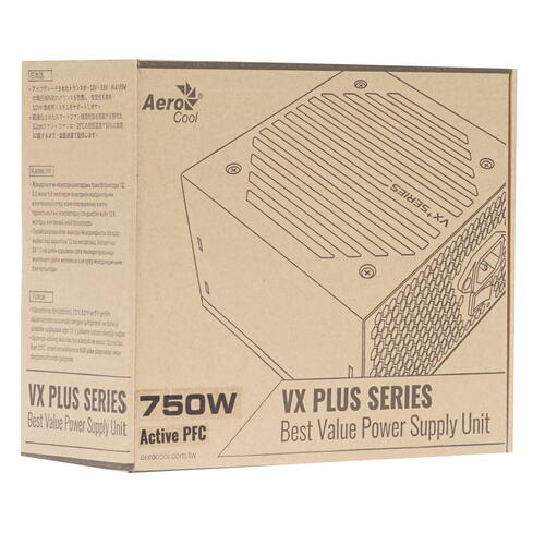 Купить Блок питания AeroCool VX PLUS 750W  1217717. Характеристики, отзывы и цены в Донецке