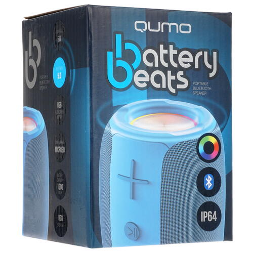 Купить Портативная колонка QUMO BatteryBeats ВТ 0053, синий  4833598. Характеристики, отзывы и цены в Донецке