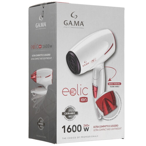 Купить Фен GA.MA EOLIC CERAMIC белый/красный  9174454. Характеристики, отзывы и цены в Донецке