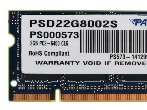 Купить Оперативная память SODIMM Patriot Signature [PSD22G8002S] 2 ГБ  1069147. Характеристики, отзывы и цены в Донецке
