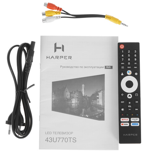 Купить 43" (108 см) Телевизор Harper 43U770TS черный  9174525. Характеристики, отзывы и цены в Донецке