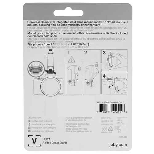 Купить Держатель на штатив JOBY GripTight Smart черный  5483854. Характеристики, отзывы и цены в Донецке