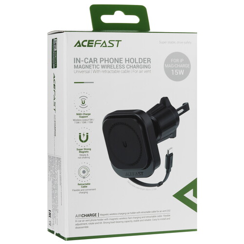 Купить Держатель автомобильный ACEFAST D32 черный  5463845. Характеристики, отзывы и цены в Донецке
