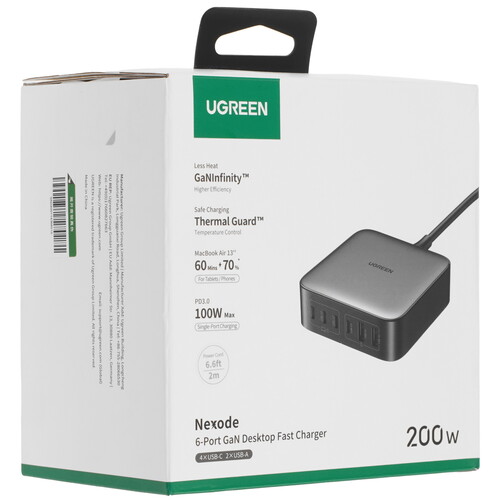 Купить Сетевое зарядное устройство Ugreen CD271 серый  9146593. Характеристики, отзывы и цены в Донецке