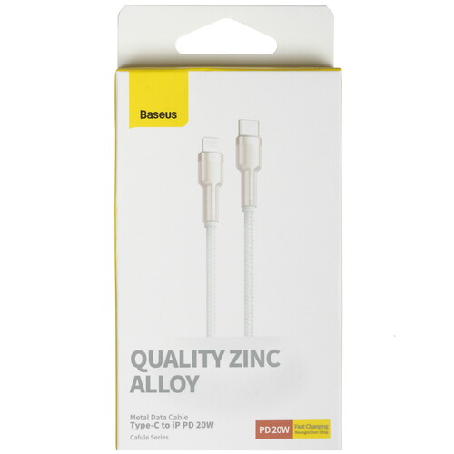 Купить Кабель круглый Baseus Lightning 8-pin - USB Type-C белый 1 м  9167183. Характеристики, отзывы и цены в Донецке