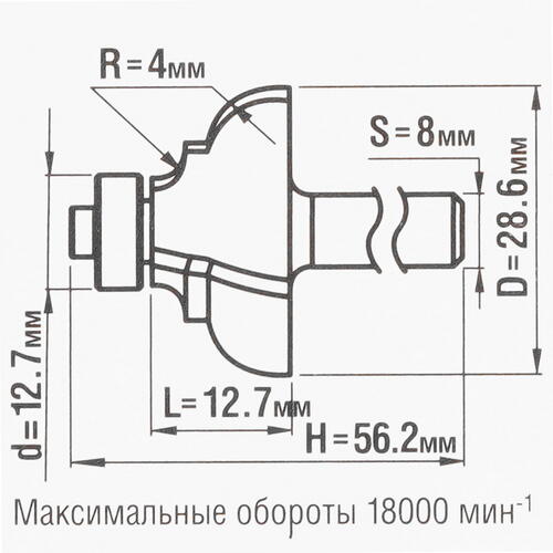Купить Фреза ЗУБР 28703-28.6  5306752. Характеристики, отзывы и цены в Донецке