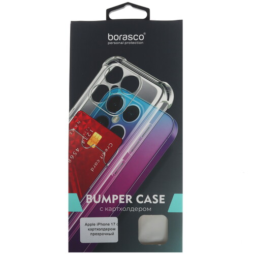 Купить Накладка  BoraSCO Bumper Case для Apple iPhone 17 прозрачный  5637744. Характеристики, отзывы и цены в Донецке