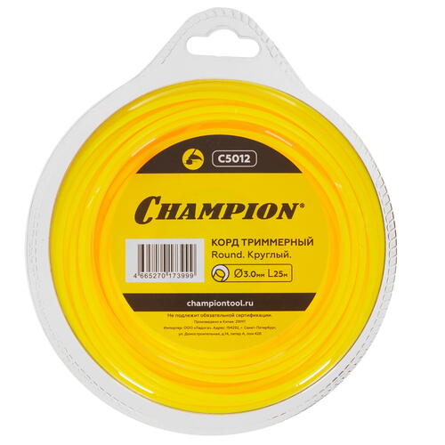 Купить Леска для триммеров Champion Round C5012  1215836. Характеристики, отзывы и цены в Донецке