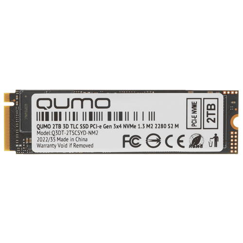 Купить 2000 ГБ M.2 NVMe накопитель QUMO Novation [Q3DT-2TSCSYD-NM2]  9926552. Характеристики, отзывы и цены в Донецке