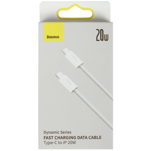 Купить Кабель круглый Baseus Lightning 8-pin - USB Type-C белый 2 м  9260664. Характеристики, отзывы и цены в Донецке