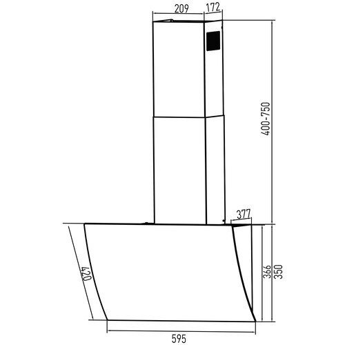 Купить Вытяжка наклонная Oasis NG-60W белый  9213494. Характеристики, отзывы и цены в Донецке