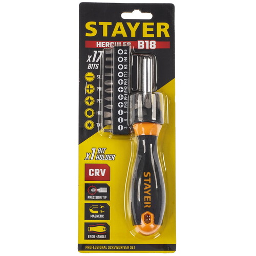 Купить Отвертка с насадками/битами STAYER 2545-H5_z02  9107915. Характеристики, отзывы и цены в Донецке