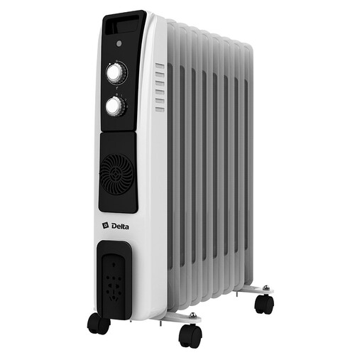 Купить Масляный обогреватель DELTA D12F-9 серый  9297600. Характеристики, отзывы и цены в Донецке