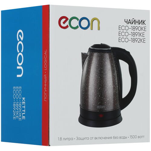 Купить Электрочайник ECON ECO-1891KE черный  5353548. Характеристики, отзывы и цены в Донецке
