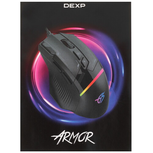 Купить Мышь проводная DEXP Armor  черный  9981942. Характеристики, отзывы и цены в Донецке