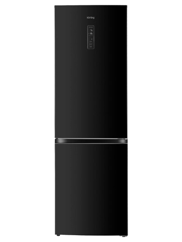 Купить Холодильник с морозильником  Korting KNFC 62980 GN черный  9158066. Характеристики, отзывы и цены в Донецке