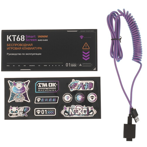 Купить Клавиатура  проводная + беспроводная Machenike KT68 Smart Screen  9306148. Характеристики, отзывы и цены в Донецке