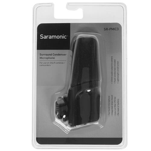 Купить Микрофон Saramonic SR-PMIC3 черный  1355427. Характеристики, отзывы и цены в Донецке