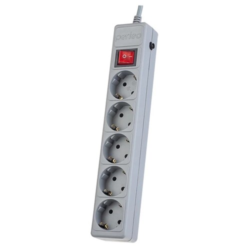 Купить Сетевой фильтр Perfeo POWER+ PF-PP-5/5.0-G серый  9172325. Характеристики, отзывы и цены в Донецке