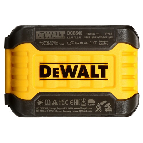 Купить Аккумулятор DeWalt DCB546-XJ  5455797. Характеристики, отзывы и цены в Донецке