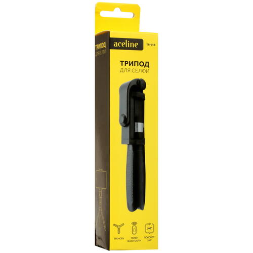 Купить Трипод для селфи Aceline TR-01B черный  5010093. Характеристики, отзывы и цены в Донецке