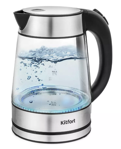 Купить Электрочайник Kitfort KT-6105 серебристый  8169965. Характеристики, отзывы и цены в Донецке