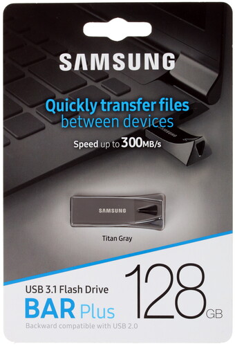 Купить Память USB Flash 128 ГБ Samsung BAR Plus  1244174. Характеристики, отзывы и цены в Донецке