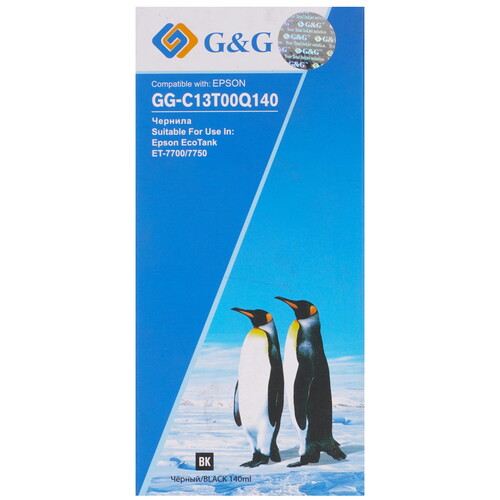Купить Чернила пигментные G&G GG-C13T00Q140 матовый черный  4742470. Характеристики, отзывы и цены в Донецке