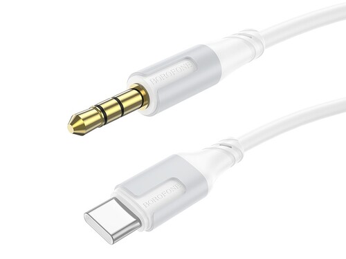 Купить Кабель   Borofone USB Type-C - jack 3.5 мм белый  5474949. Характеристики, отзывы и цены в Донецке