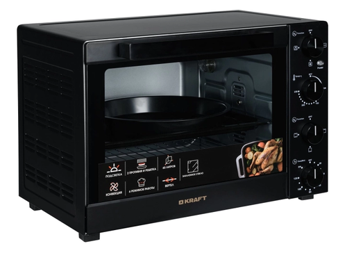 Купить Мини-печь Kraft KFC-MO 6010 HRKBL черный  9197569. Характеристики, отзывы и цены в Донецке