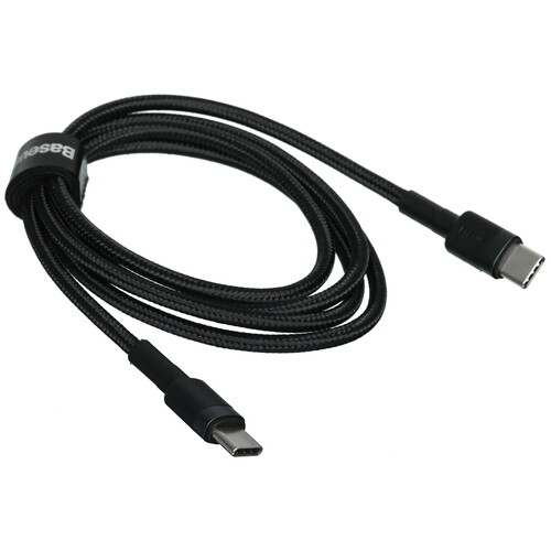 Купить Кабель круглый Baseus USB Type-C - USB Type-C черный 1 м  9167115. Характеристики, отзывы и цены в Донецке