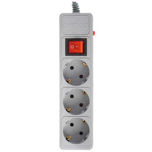 Купить Сетевой фильтр Perfeo POWER+ PF-PP-3/3.0-G серый  9172326. Характеристики, отзывы и цены в Донецке